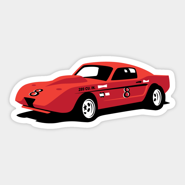 Vintage Hill Climb Race Car Sticker by hobrath